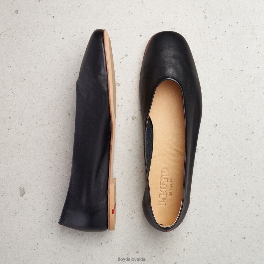 LLOYD balerína z hladkej kože ženy topánky čierna 6R0JN1257