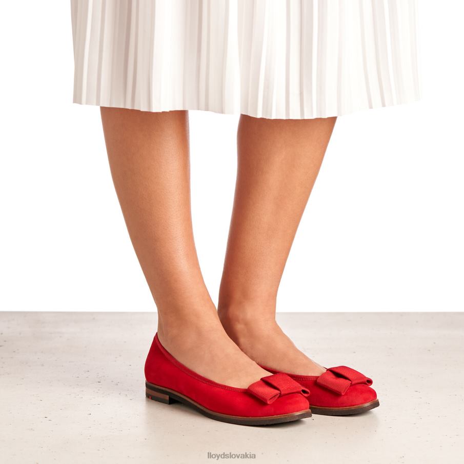 LLOYD kožená balerína ženy topánky červená 6R0JN1175