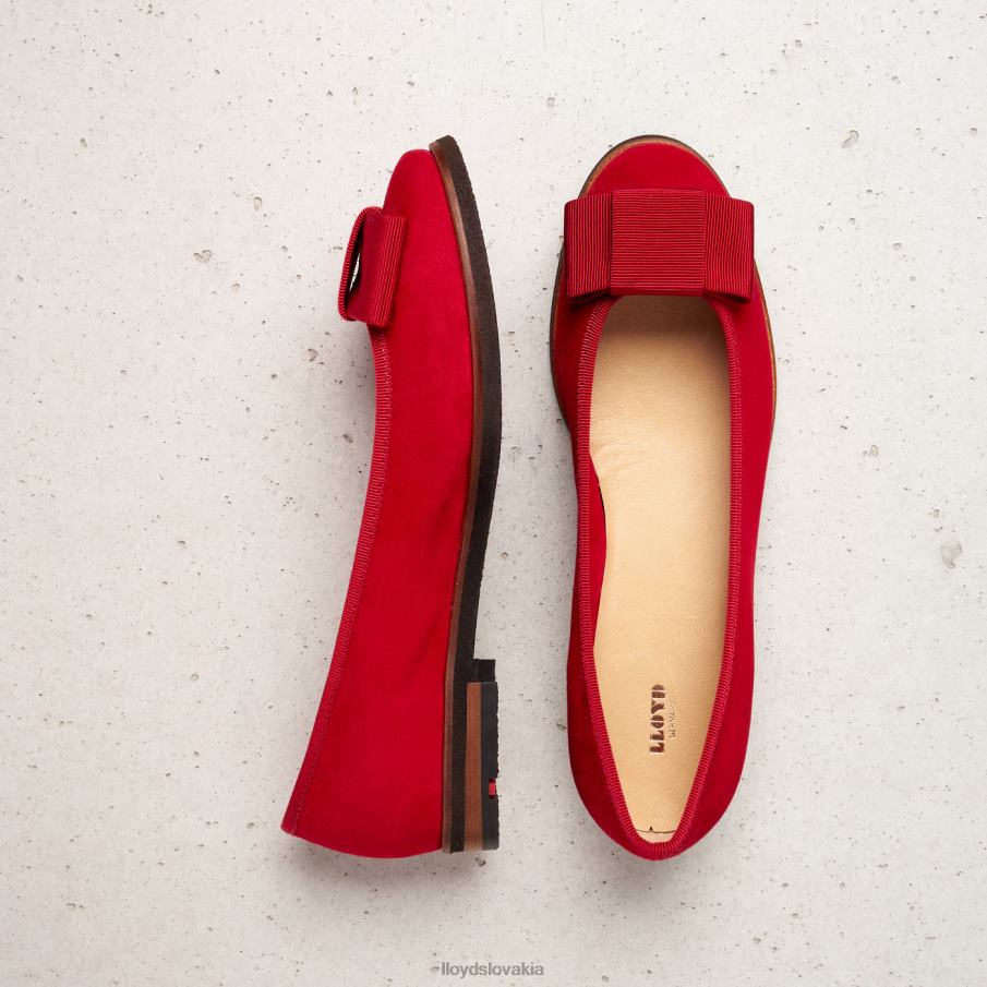 LLOYD kožená balerína ženy topánky červená 6R0JN1175