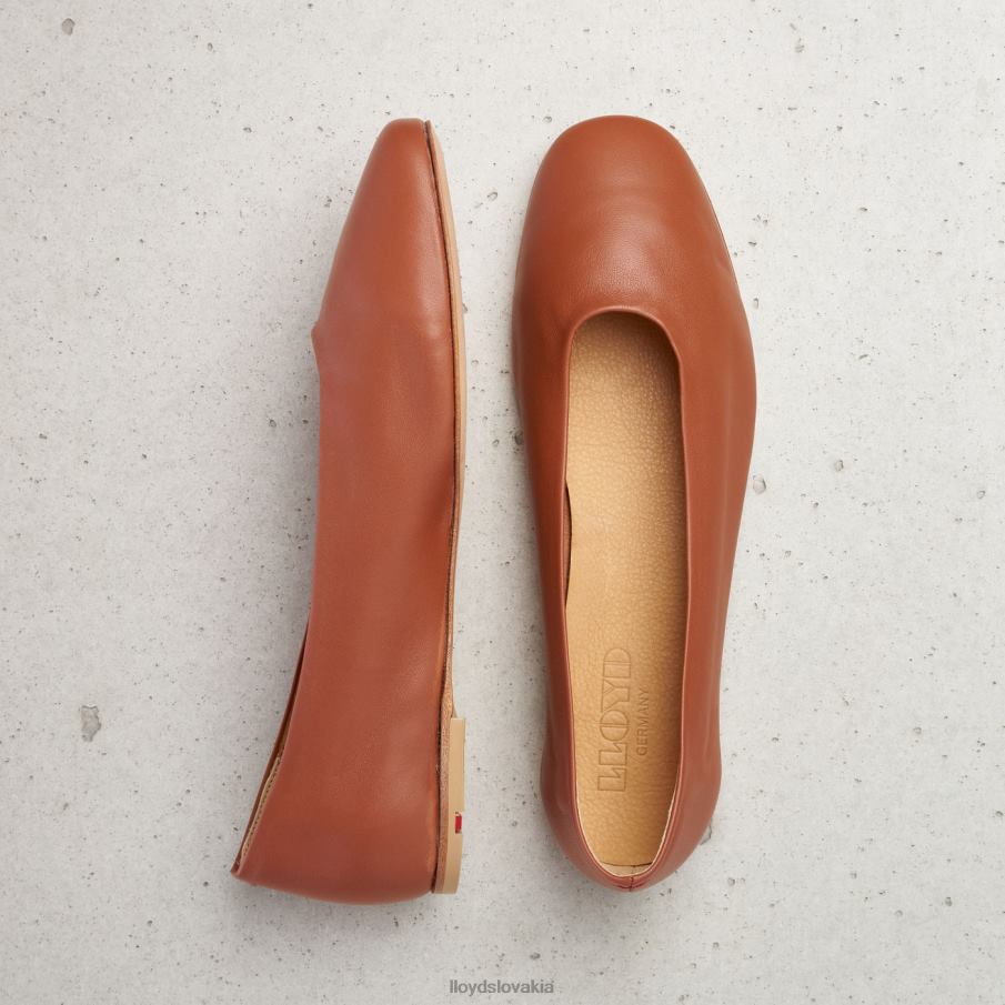 LLOYD kožená balerína ženy topánky hnedá 6R0JN1256