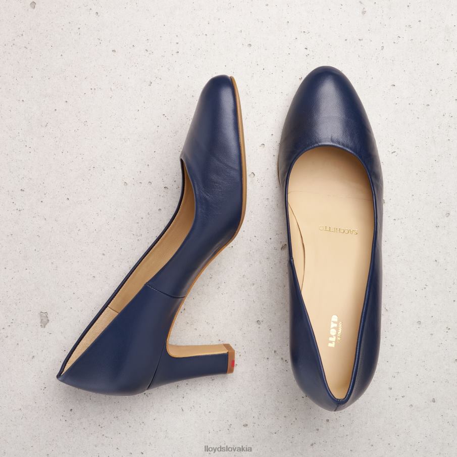 LLOYD hrubé kožené lodičky ženy topánky Modrá 6R0JN1052