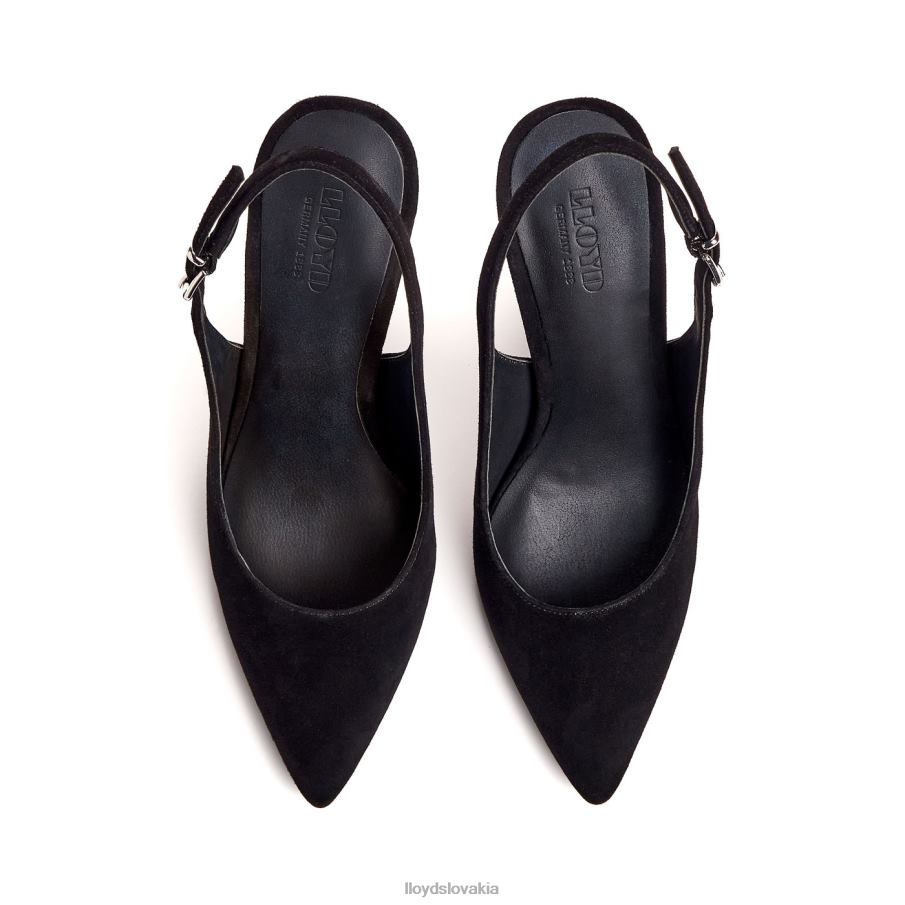 LLOYD hrubé kožené lodičky ženy topánky čierna 6R0JN1012