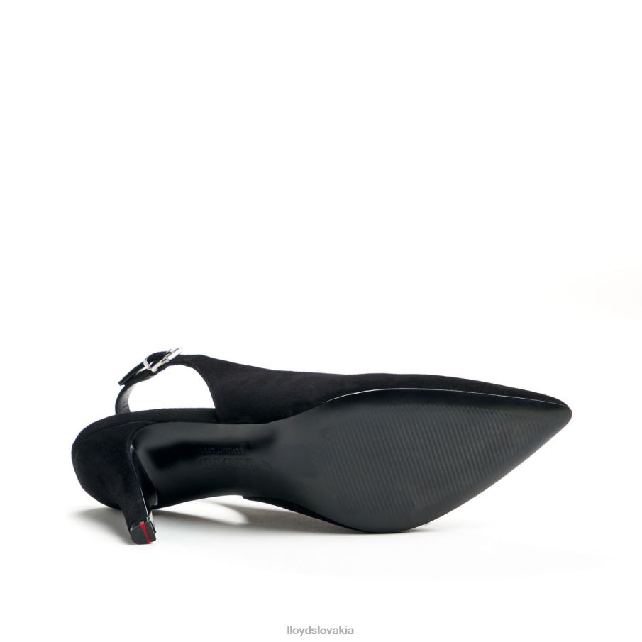 LLOYD hrubé kožené lodičky ženy topánky čierna 6R0JN1012