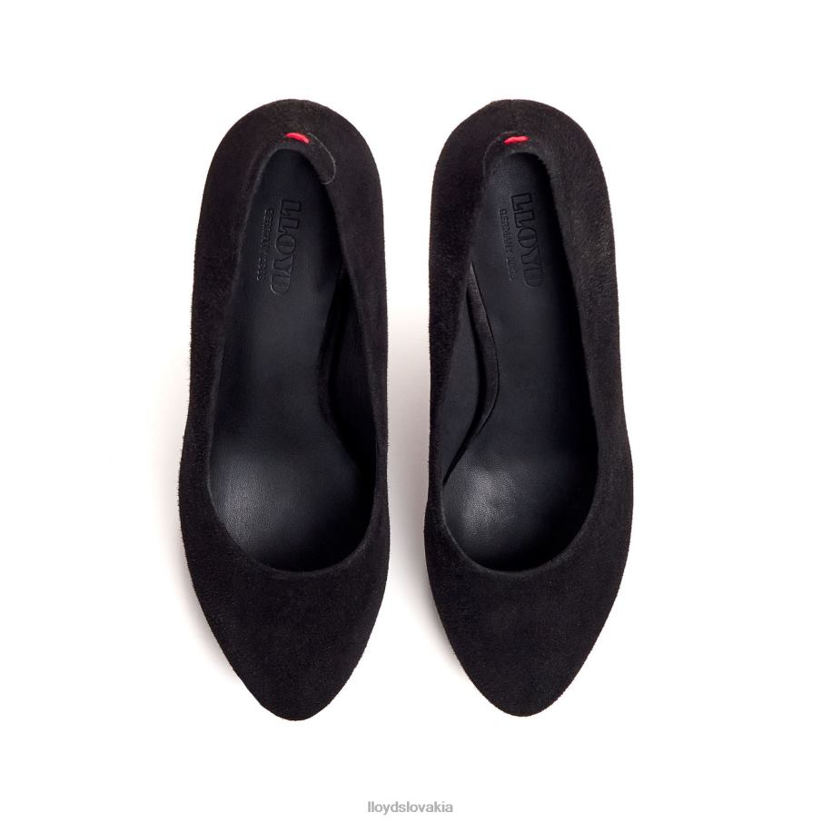 LLOYD hrubé kožené lodičky ženy topánky čierna 6R0JN1016