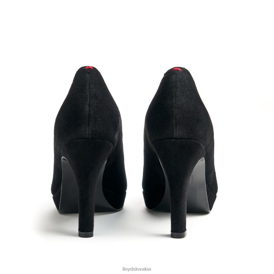 LLOYD hrubé kožené lodičky ženy topánky čierna 6R0JN1016