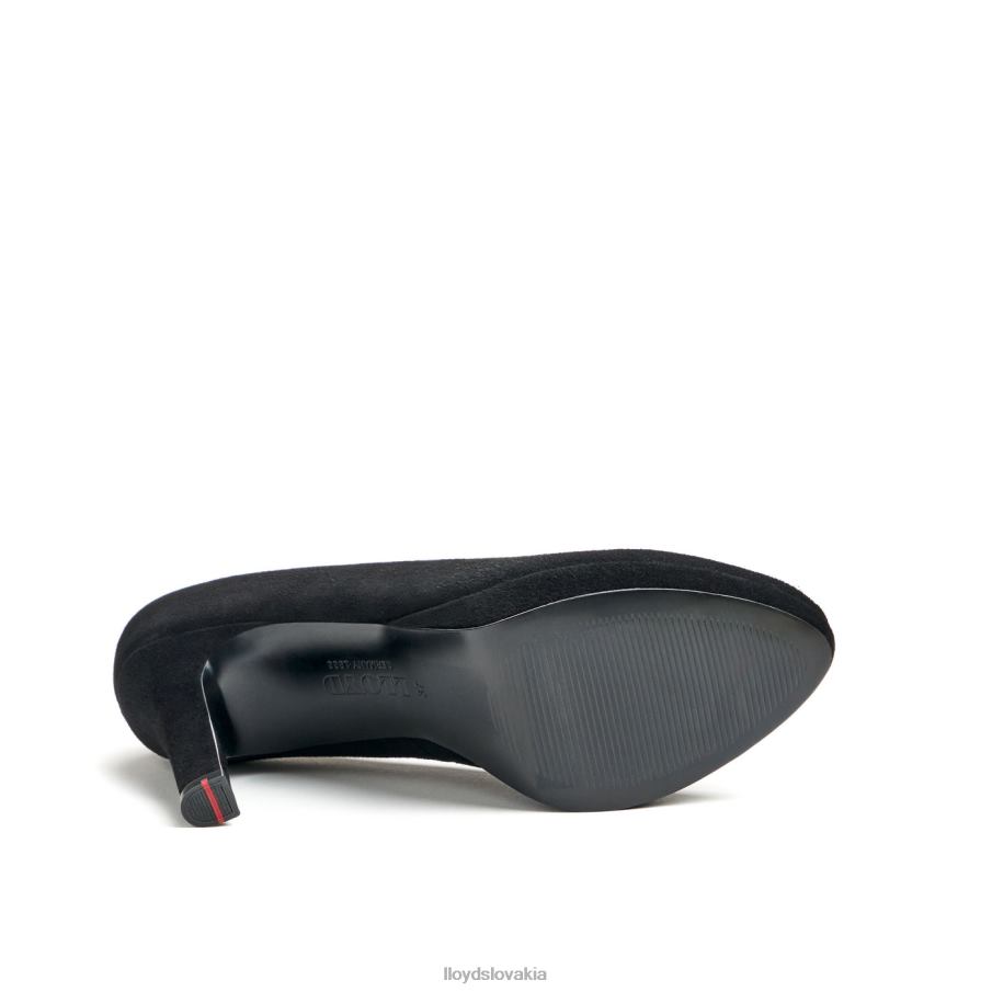 LLOYD hrubé kožené lodičky ženy topánky čierna 6R0JN1016