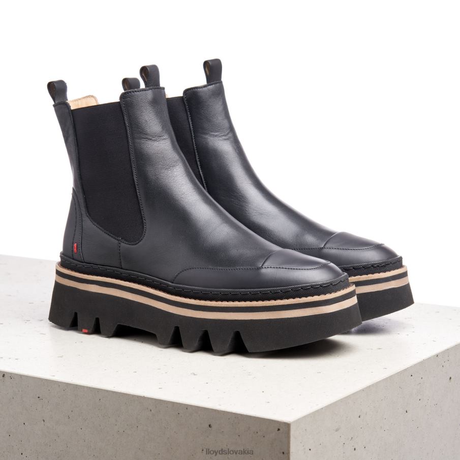 LLOYD ľahké nazúvacie členkové topánky na podrážke ženy topánky čierna 6R0JN942