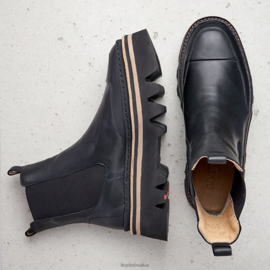 LLOYD ľahké nazúvacie členkové topánky na podrážke ženy topánky čierna 6R0JN942