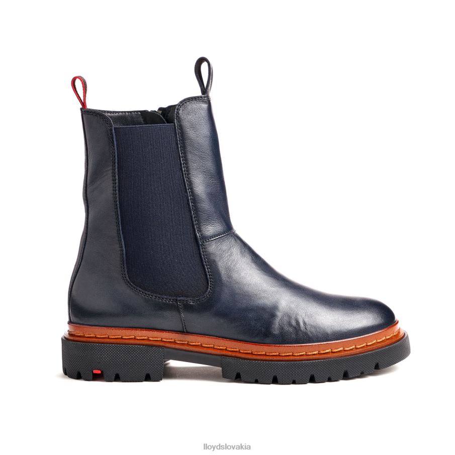 LLOYD ľahká podrážka hladká kožená členková obuv ženy topánky Modrá 6R0JN912