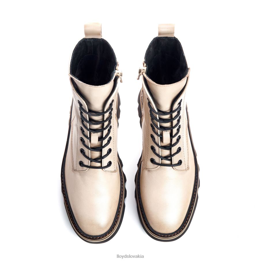 LLOYD ľahká podrážka hladká kožená členková obuv ženy topánky béžová 6R0JN916