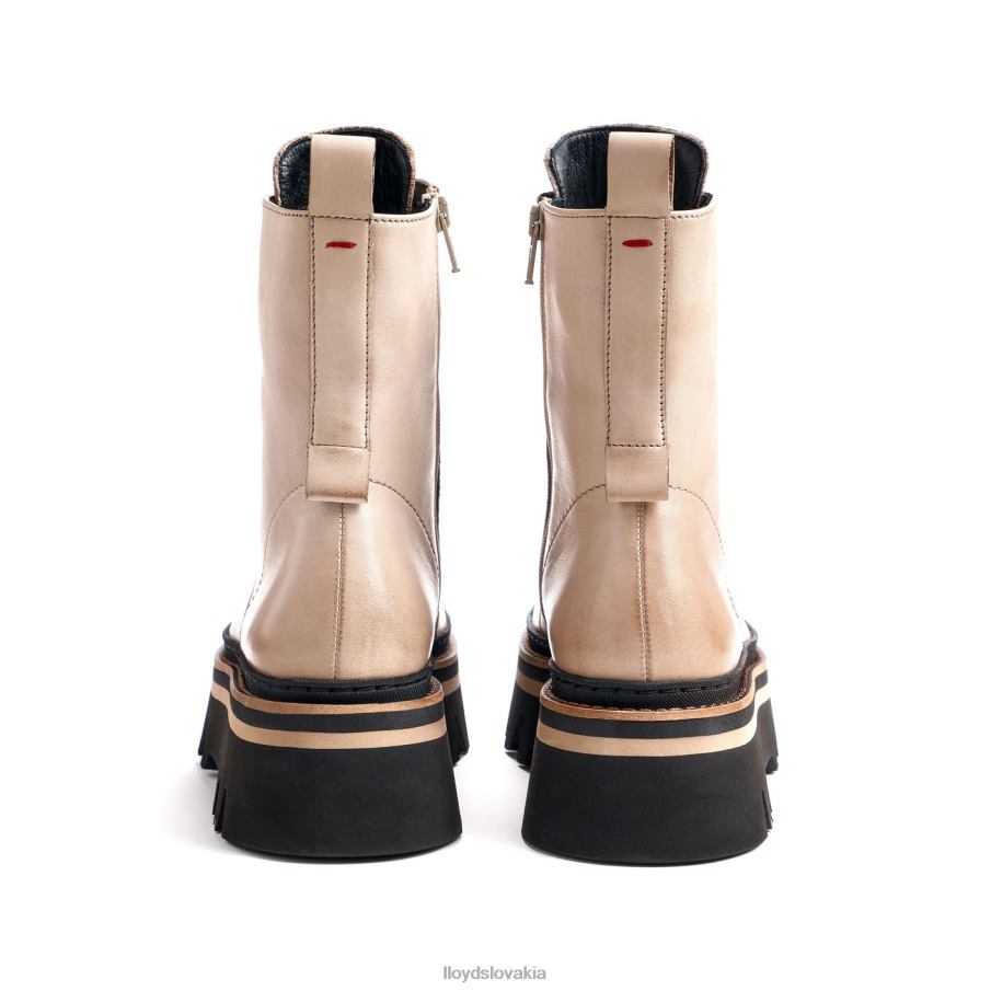 LLOYD ľahká podrážka hladká kožená členková obuv ženy topánky béžová 6R0JN916