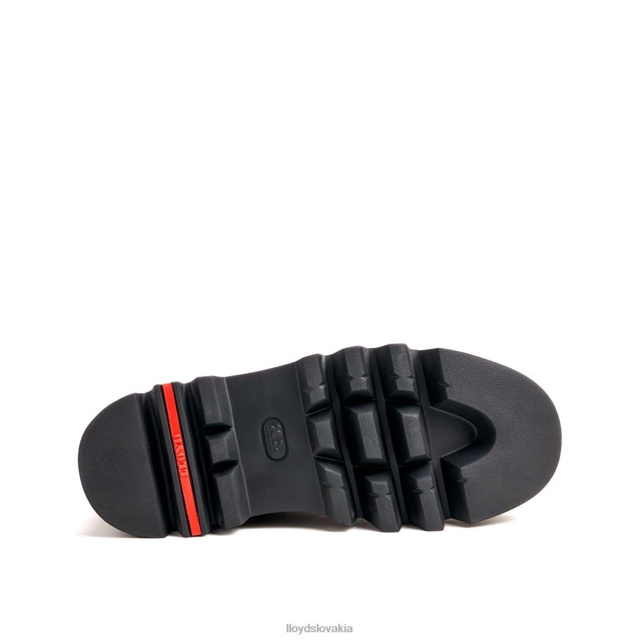 LLOYD ľahká podrážka hladká kožená členková obuv ženy topánky čierna 6R0JN915