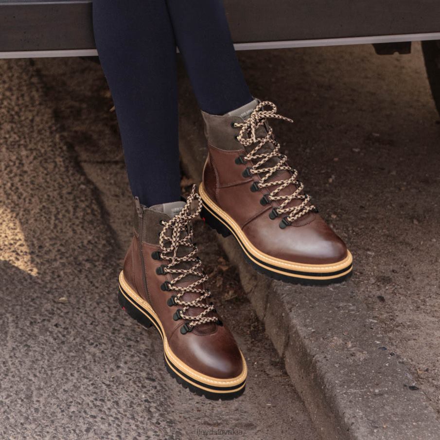 LLOYD extraľahká podrážka kožené členkové topánky ženy topánky hnedá 6R0JN1003