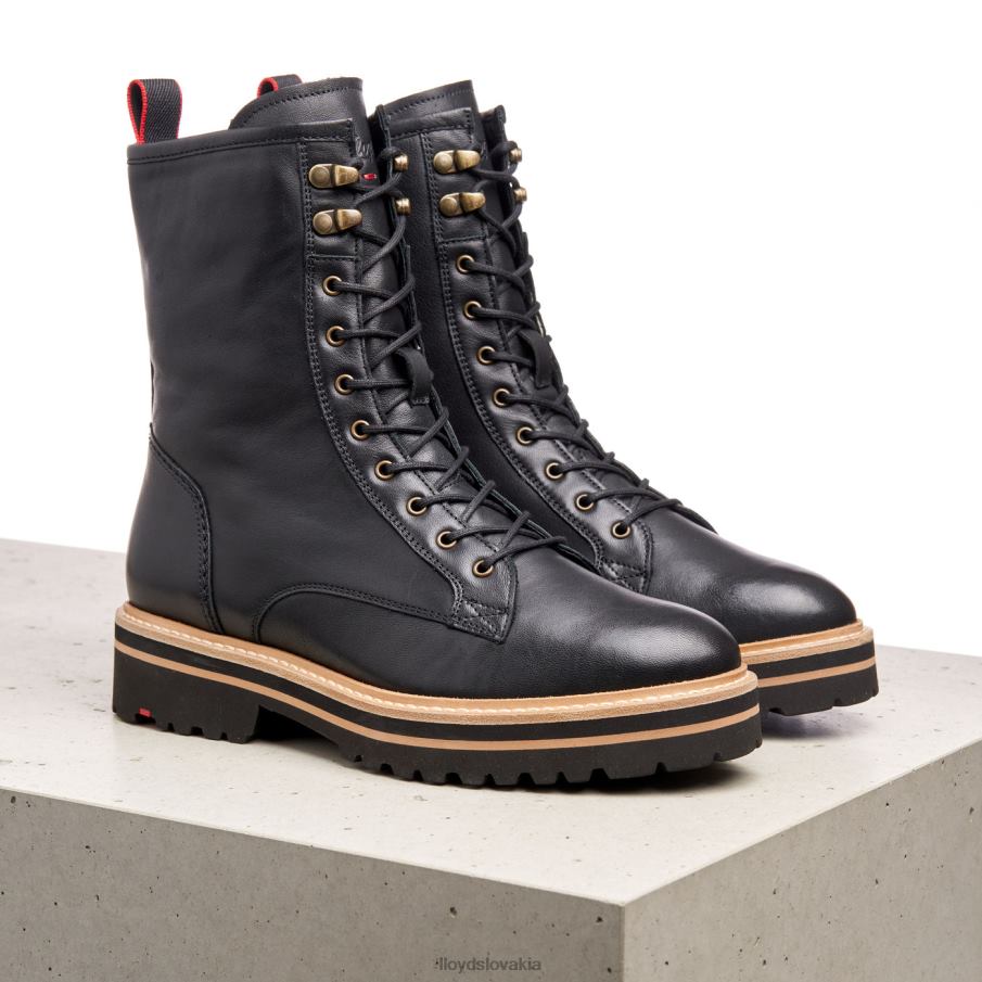 LLOYD extraľahká podrážka kožené členkové topánky ženy topánky čierna 6R0JN957