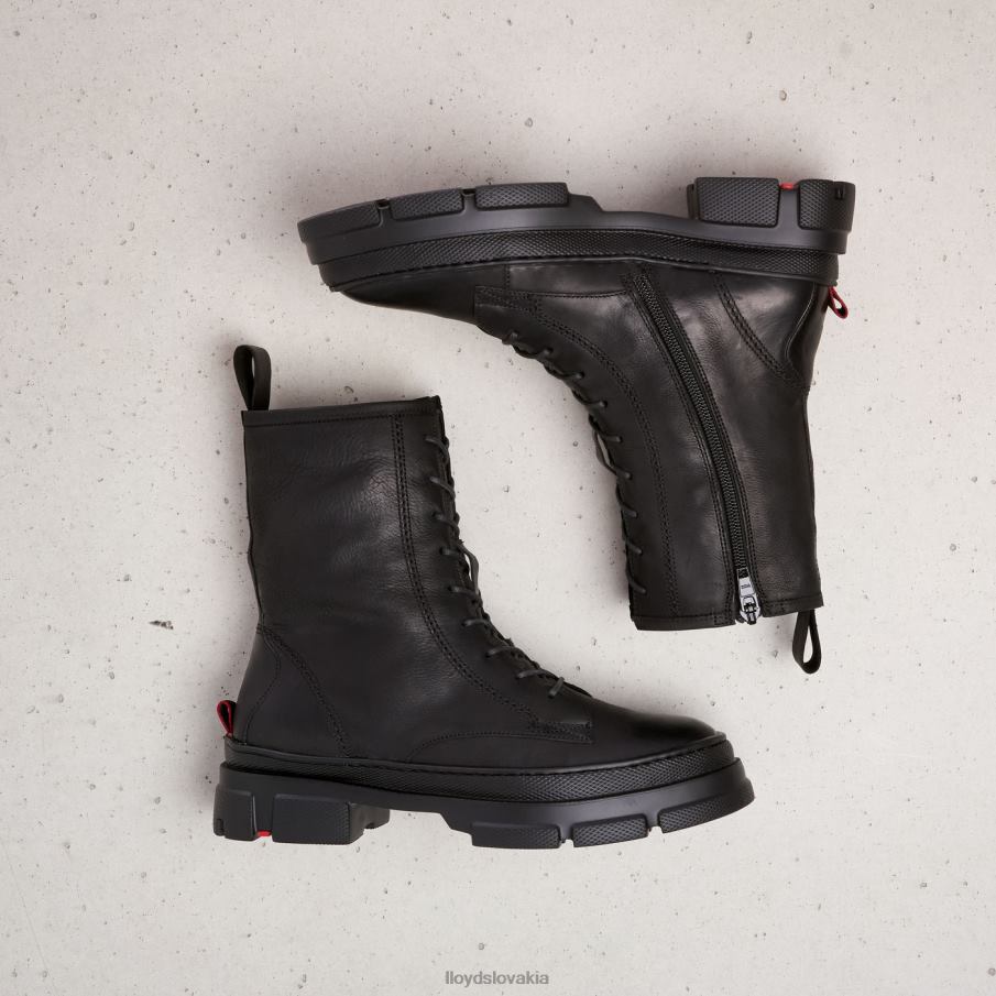 LLOYD extraľahká podrážka kožené členkové topánky ženy topánky čierna 6R0JN965