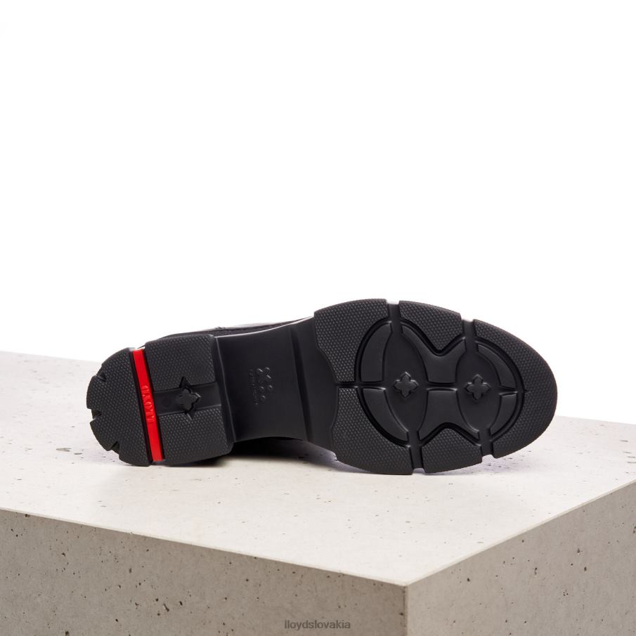 LLOYD extraľahká podrážka kožené členkové topánky ženy topánky čierna 6R0JN965