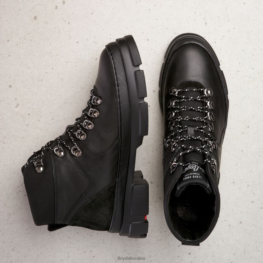 LLOYD extraľahká podrážka kožené členkové topánky ženy topánky čierna 6R0JN988