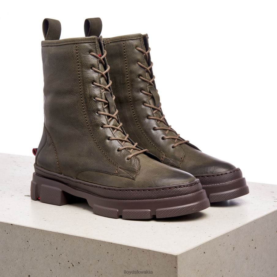 LLOYD extraľahká podrážka kožené členkové topánky ženy topánky zelená 6R0JN973