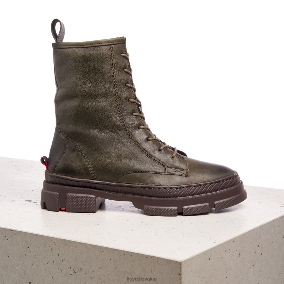 LLOYD extraľahká podrážka kožené členkové topánky ženy topánky zelená 6R0JN973