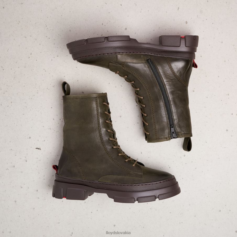 LLOYD extraľahká podrážka kožené členkové topánky ženy topánky zelená 6R0JN973