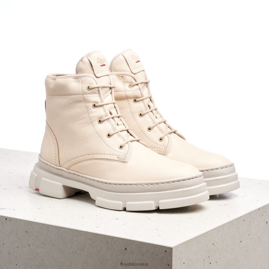 LLOYD hladká kožená členková obuv ženy topánky béžová 6R0JN937