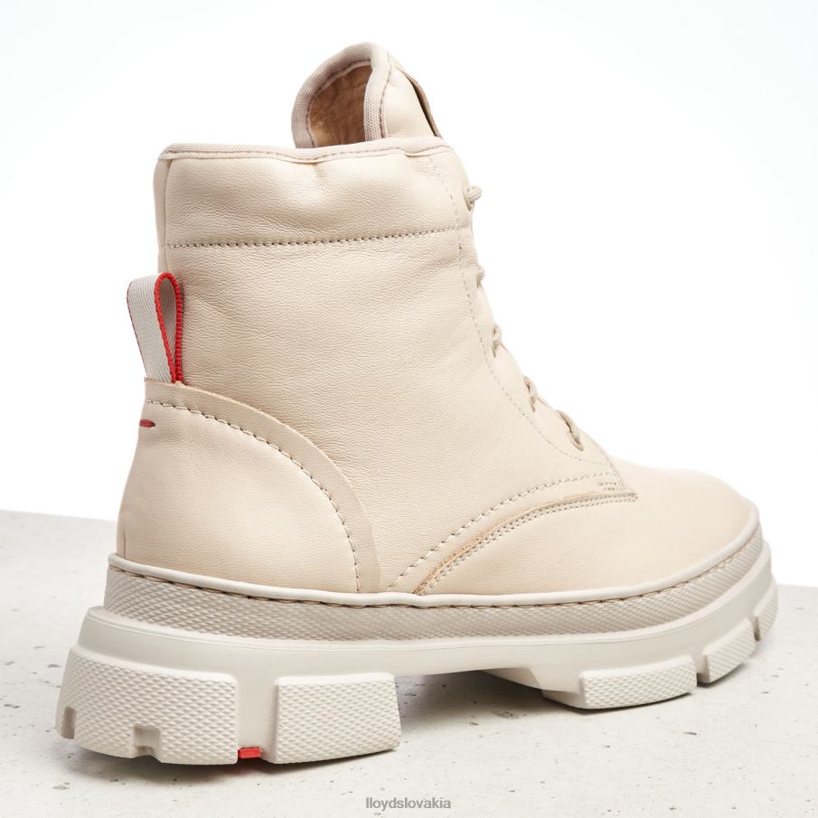 LLOYD hladká kožená členková obuv ženy topánky béžová 6R0JN937