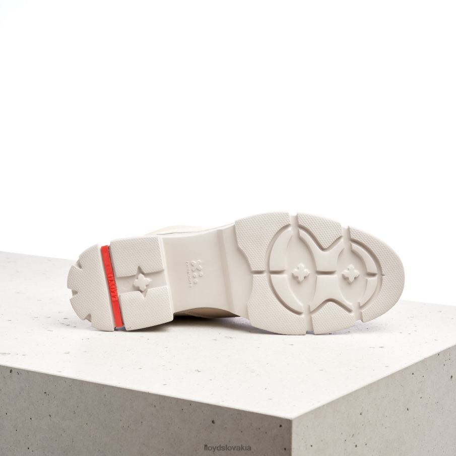 LLOYD hladká kožená členková obuv ženy topánky béžová 6R0JN937