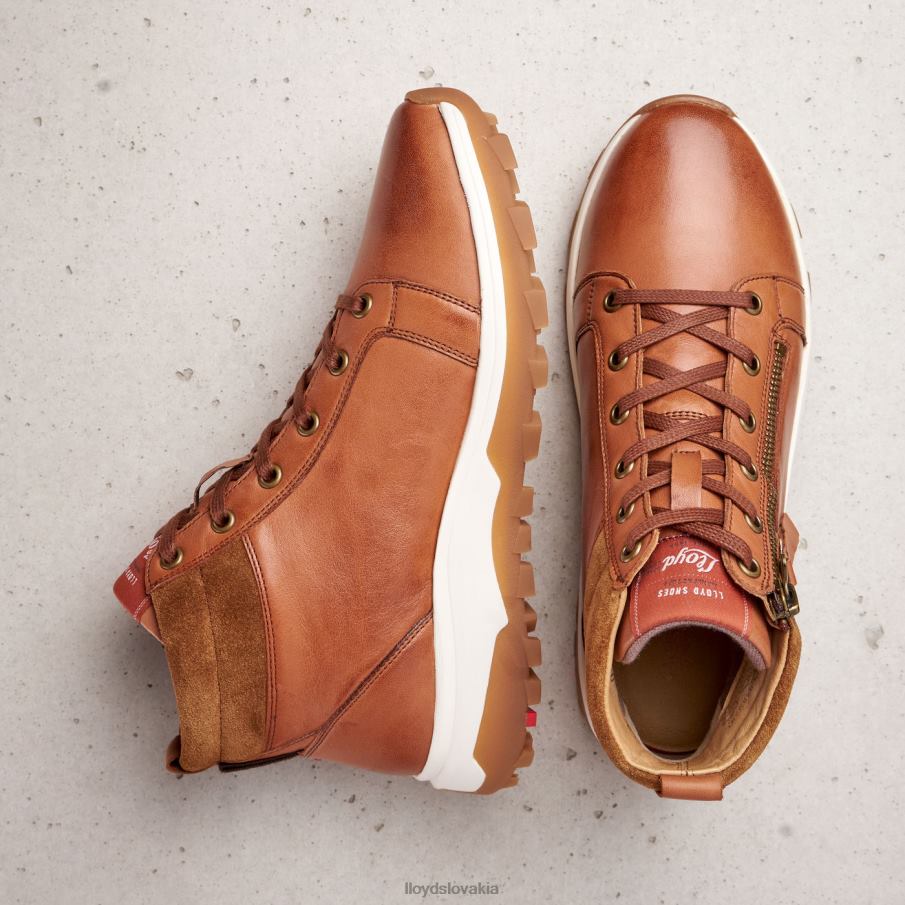 LLOYD hladká kožená členková obuv ženy topánky hnedá 6R0JN866