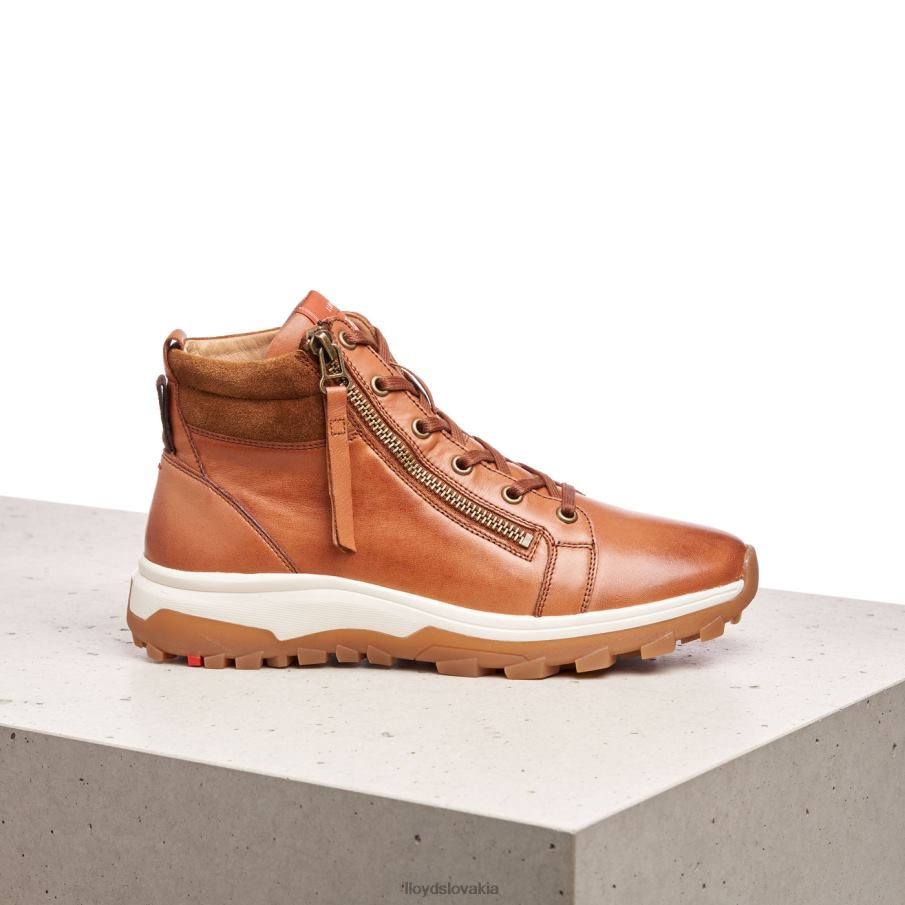 LLOYD hladká kožená členková obuv ženy topánky hnedá 6R0JN866