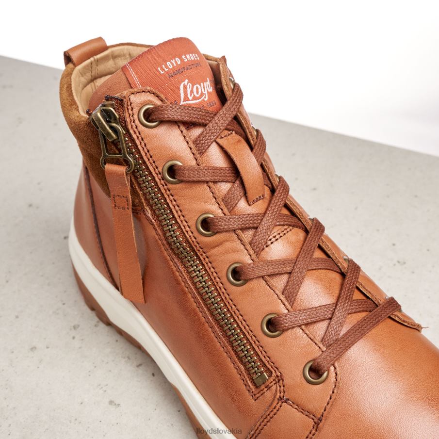 LLOYD hladká kožená členková obuv ženy topánky hnedá 6R0JN866