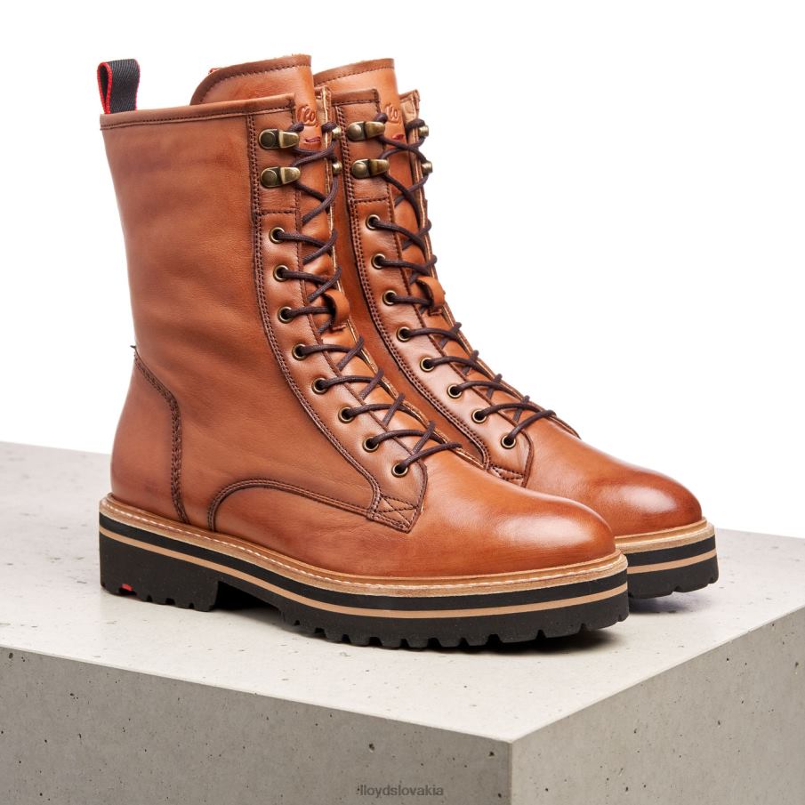 LLOYD hladká kožená členková obuv ženy topánky hnedá 6R0JN970