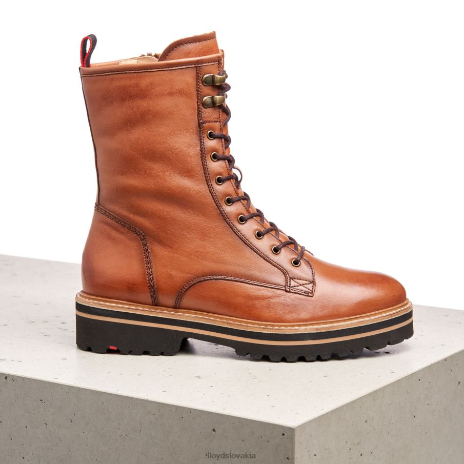 LLOYD hladká kožená členková obuv ženy topánky hnedá 6R0JN970
