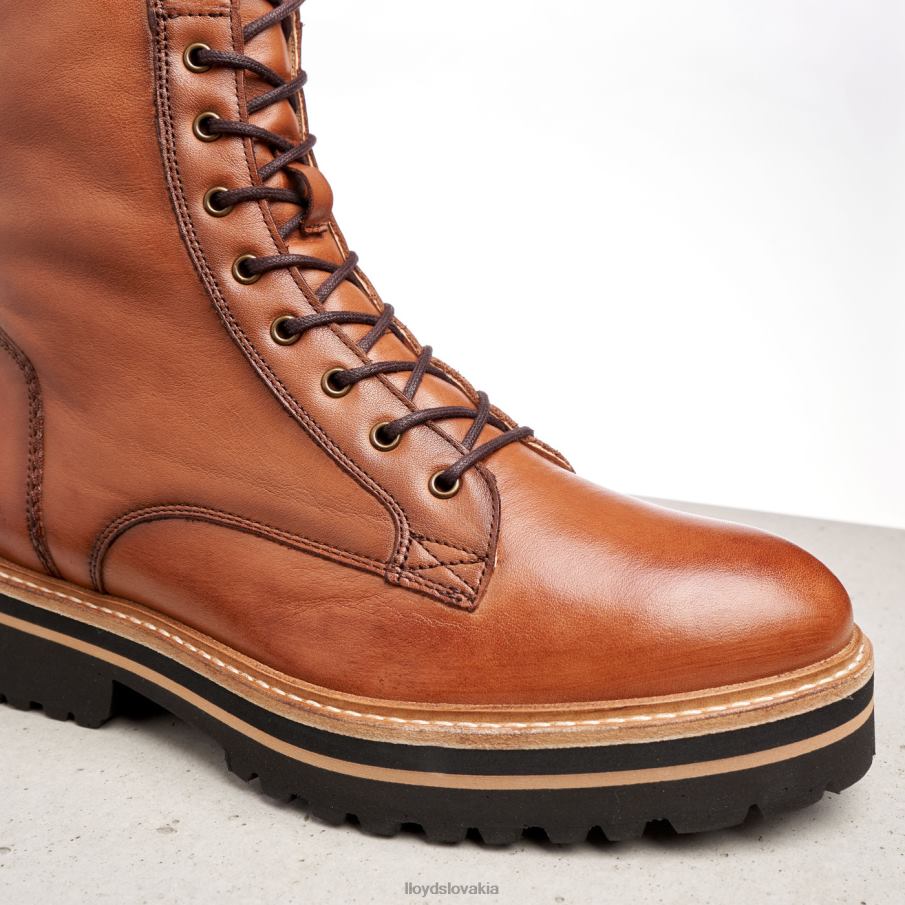 LLOYD hladká kožená členková obuv ženy topánky hnedá 6R0JN970