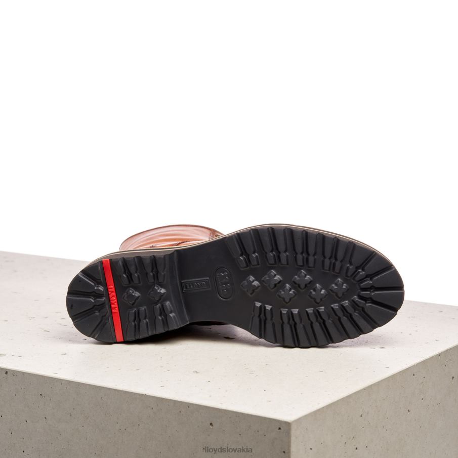 LLOYD hladká kožená členková obuv ženy topánky hnedá 6R0JN970