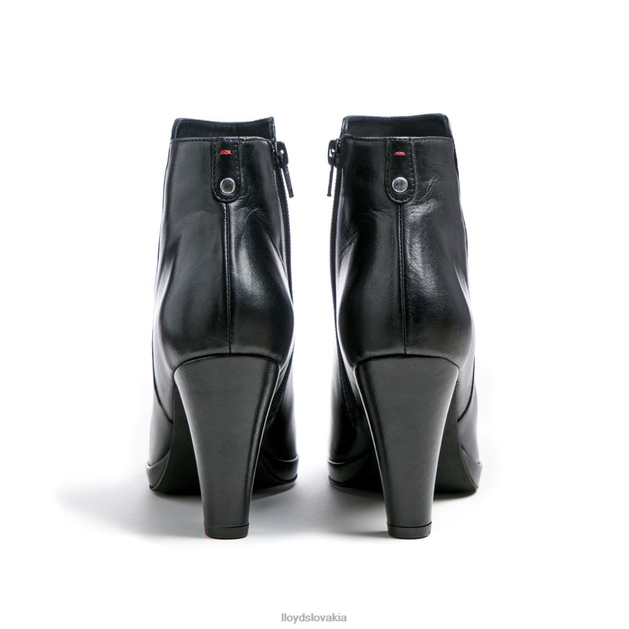 LLOYD hladká kožená členková obuv ženy topánky čierna 6R0JN920