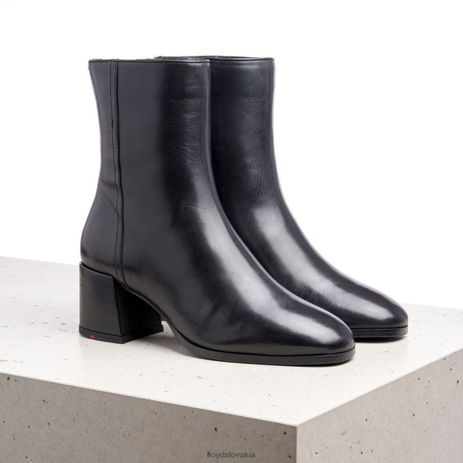 LLOYD hladká kožená členková obuv ženy topánky čierna 6R0JN984