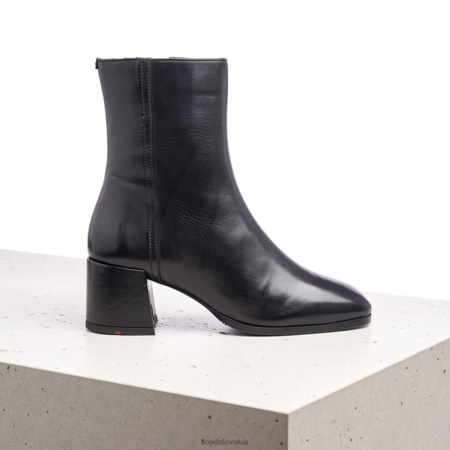 LLOYD hladká kožená členková obuv ženy topánky čierna 6R0JN984
