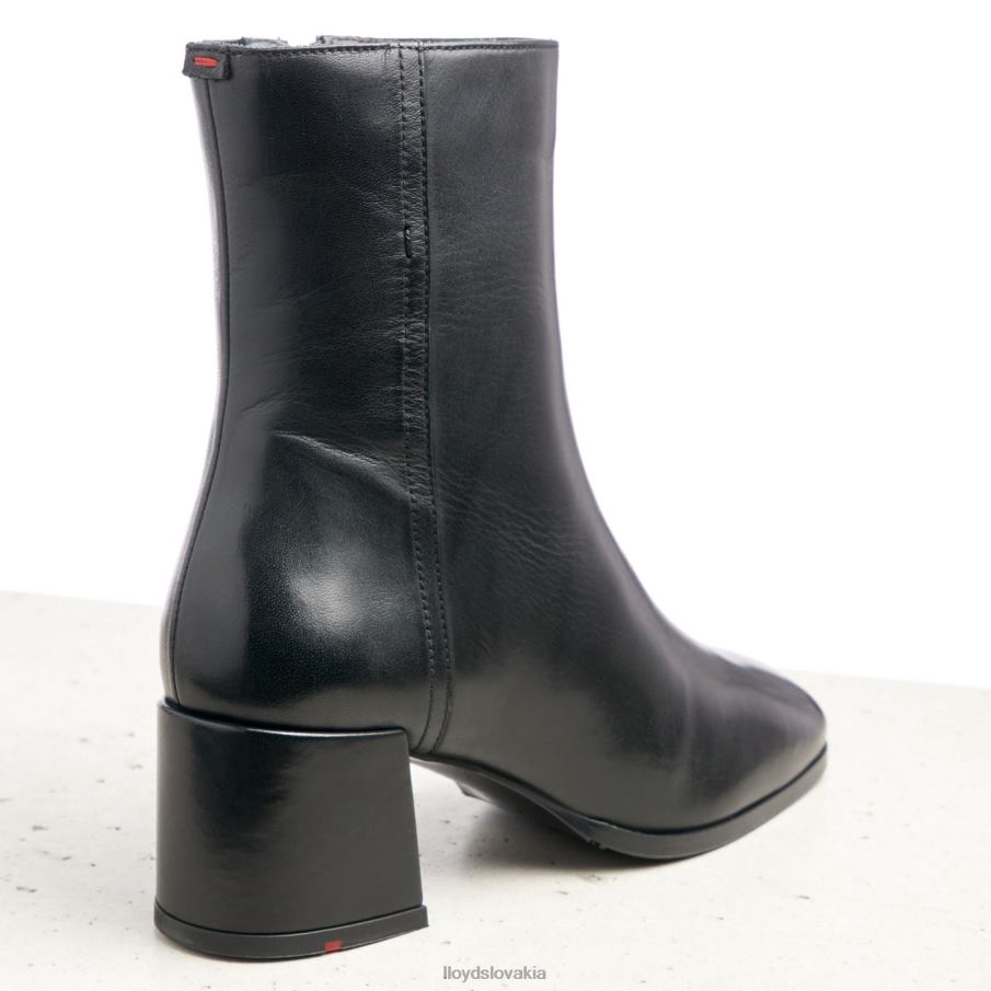 LLOYD hladká kožená členková obuv ženy topánky čierna 6R0JN984