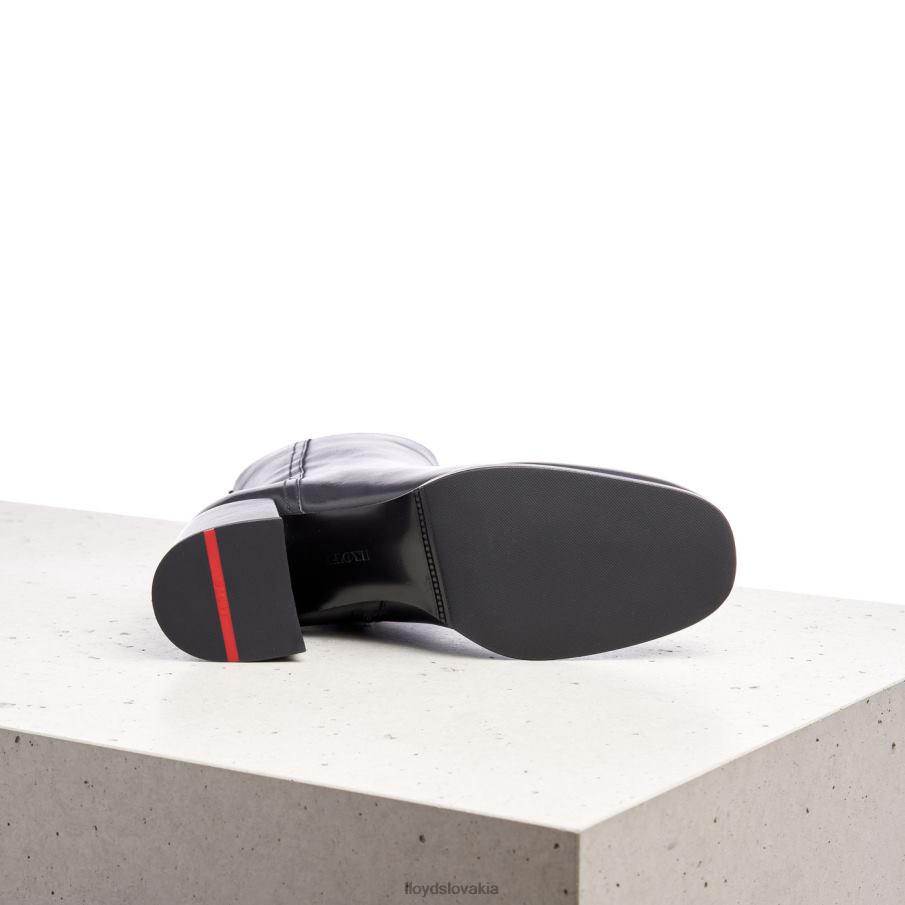 LLOYD hladká kožená členková obuv ženy topánky čierna 6R0JN984