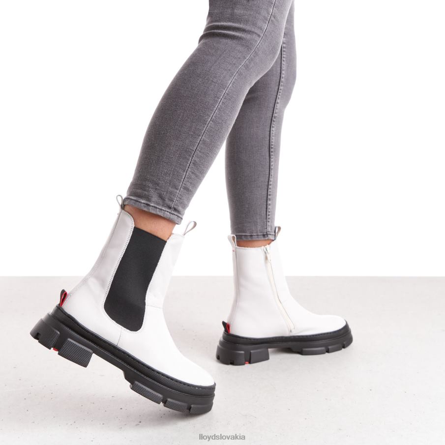 LLOYD hladká kožená slip-on členková obuv ženy topánky biely 6R0JN875
