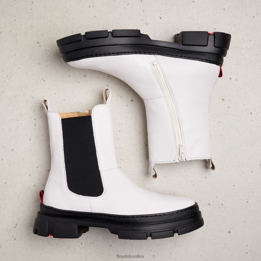 LLOYD hladká kožená slip-on členková obuv ženy topánky biely 6R0JN875