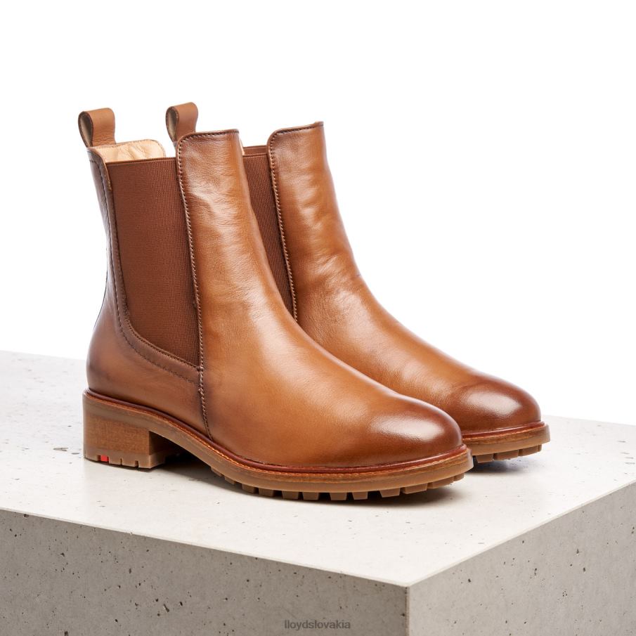LLOYD hladká kožená slip-on členková obuv ženy topánky hnedá 6R0JN964