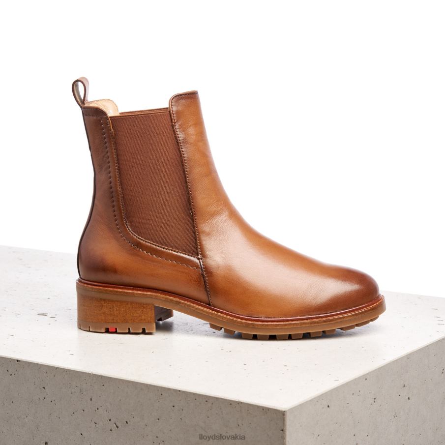 LLOYD hladká kožená slip-on členková obuv ženy topánky hnedá 6R0JN964