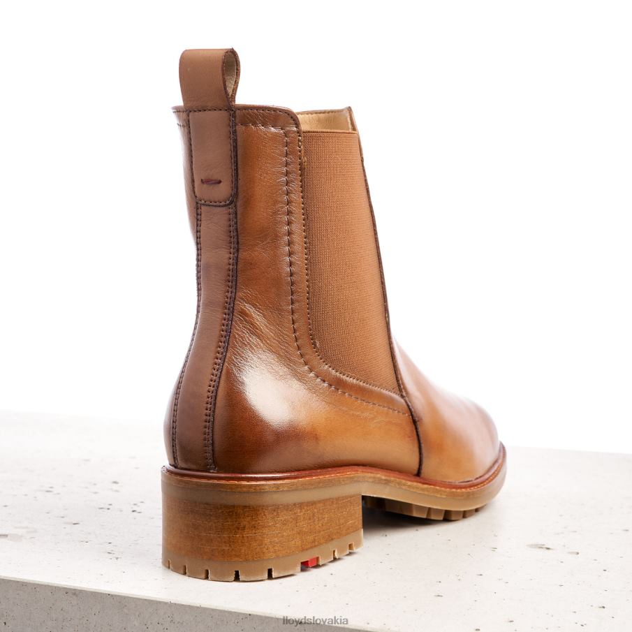 LLOYD hladká kožená slip-on členková obuv ženy topánky hnedá 6R0JN964