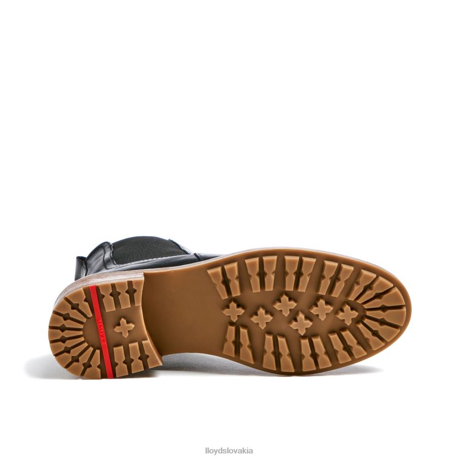 LLOYD hladká kožená slip-on členková obuv ženy topánky čierna 6R0JN923