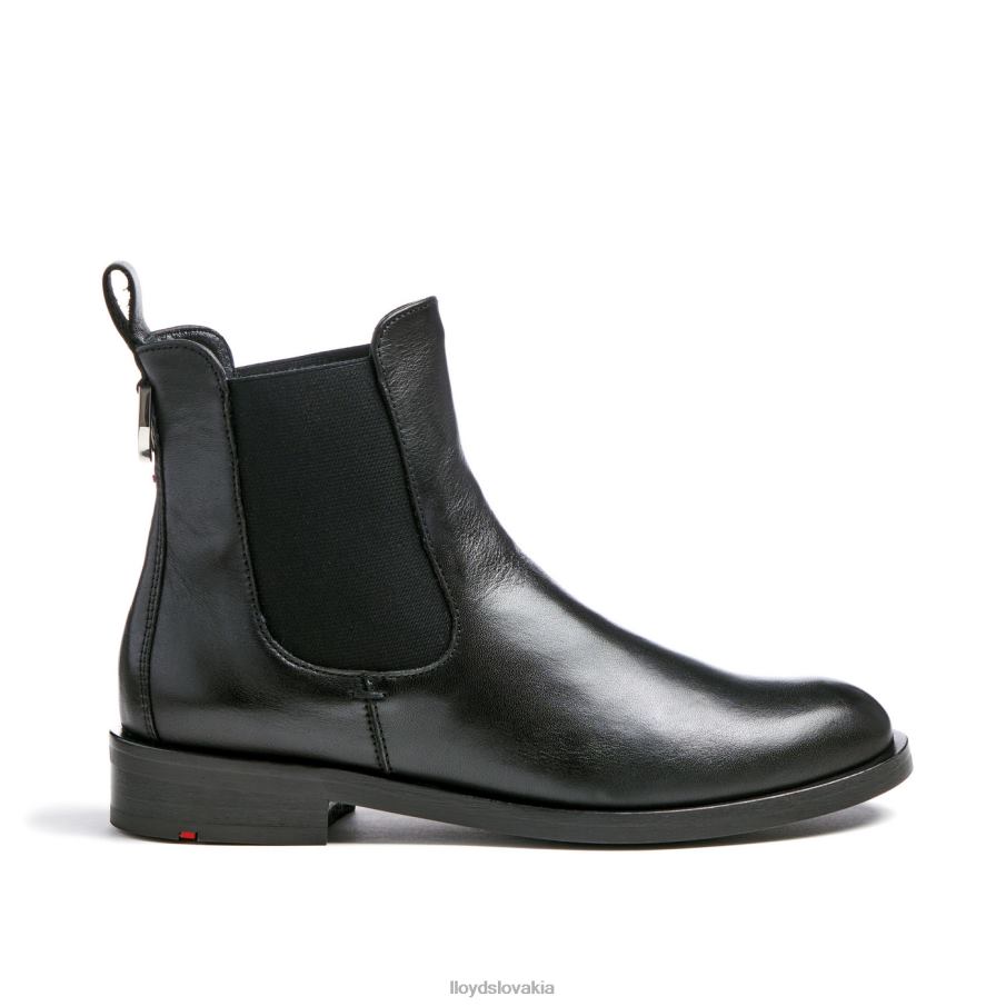 LLOYD hladká kožená slip-on členková obuv ženy topánky čierna 6R0JN932
