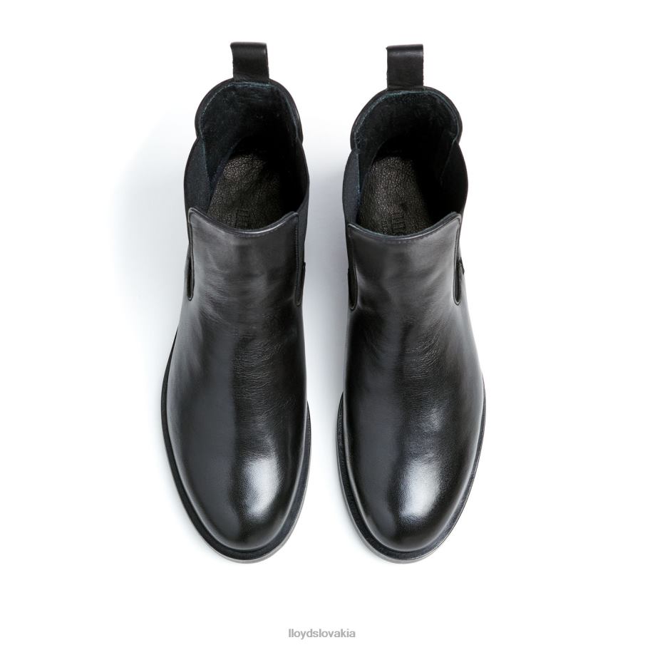 LLOYD hladká kožená slip-on členková obuv ženy topánky čierna 6R0JN932