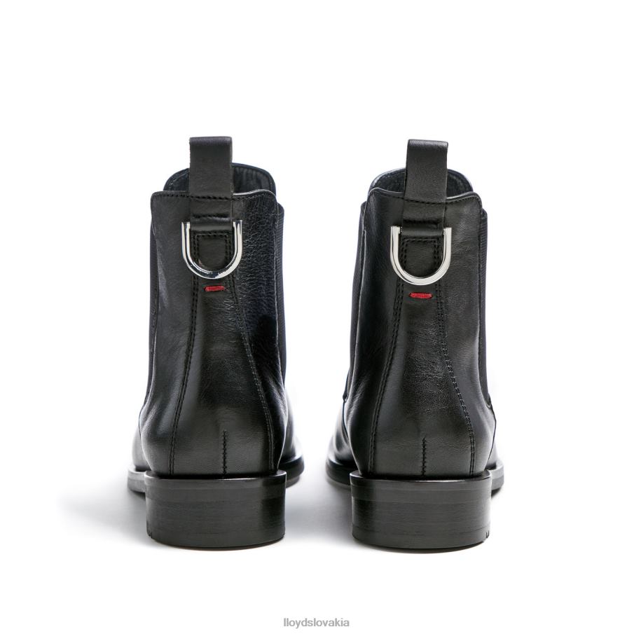 LLOYD hladká kožená slip-on členková obuv ženy topánky čierna 6R0JN932