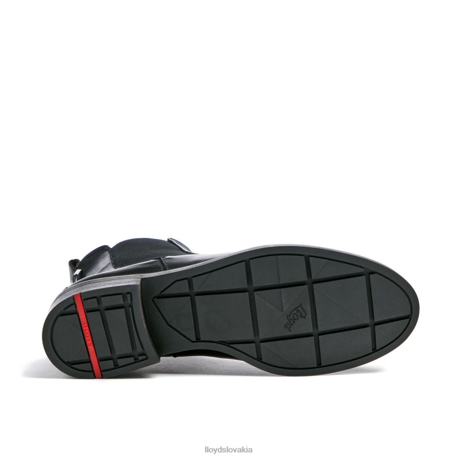 LLOYD hladká kožená slip-on členková obuv ženy topánky čierna 6R0JN932