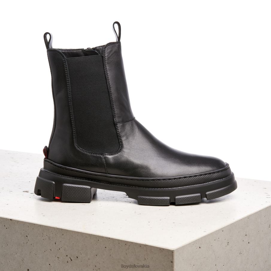 LLOYD hladká kožená slip-on členková obuv ženy topánky čierna 6R0JN954